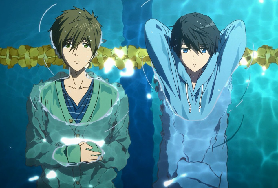 Free! Movie watersports hoodie in pool